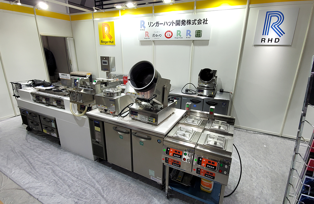 IH調理機器各種、廃油削減「廃油ナイス君」、AI・OCR検査装置等の実演展示
